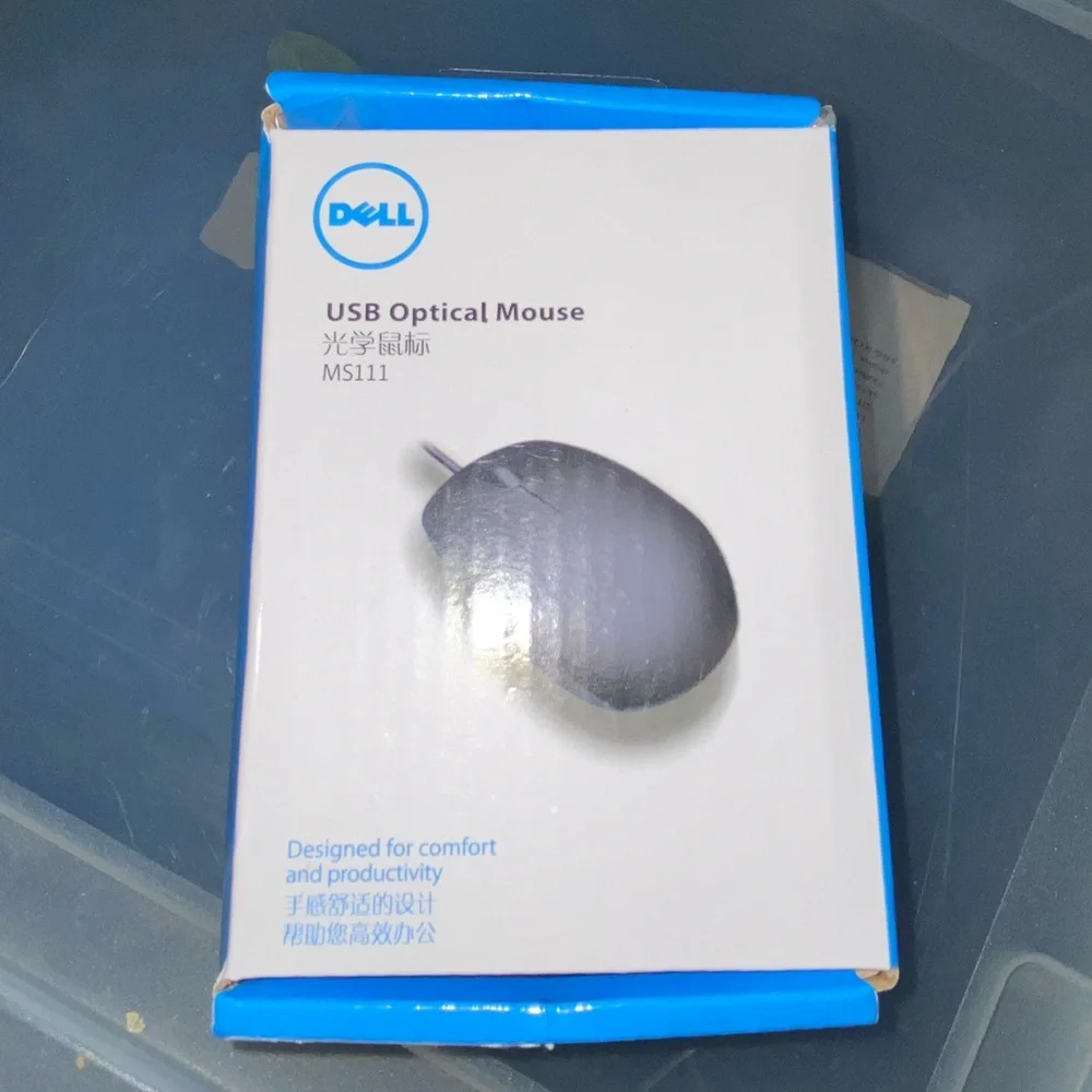 Dell MS111 Corded Mouse Color Black USB Optical Mouse MS111 HG103
